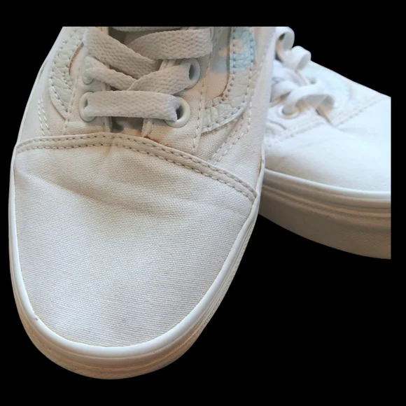 VANS Mens White Old Skool Canvas Shoes- Size US Men 7.5/Women 9 - Picture 6 of 14